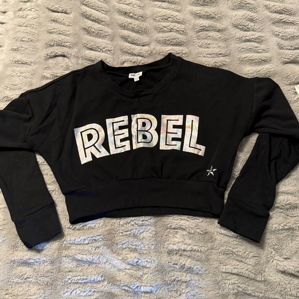 Rebel Athletic Long Sleeve Crop Sweater